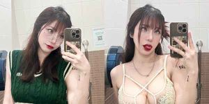 สาวแว่นหุ่นสวยเปิดนมใหญ่