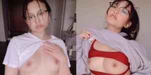 สาวแว่นโชว์หุ่นน่าเย็ด